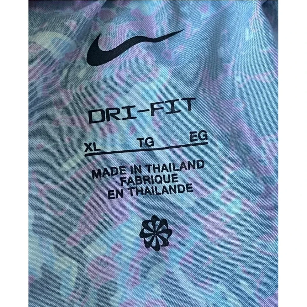 Nike Boy's Dri-FIT Training Shorts Purple Teal Marble Print FV0275-503 XL NWT